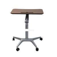 Desktop Mordern Side Table Pneumatic Lifting 77.5mm-107cm Sit/Stand Laptop Desk Notebook Tray With Wheel Movable