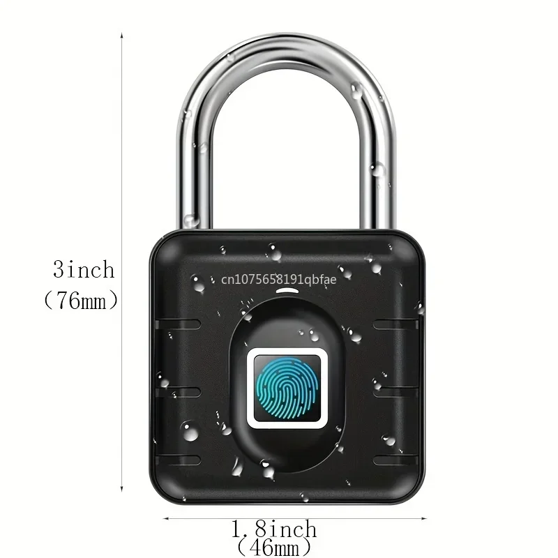 Imagem -06 - Impermeável Cadeado de Impressão Digital Inteligente Cadeado Anti-roubo Dormitório Usb Recarregável Keyless Electronic Digital Lock