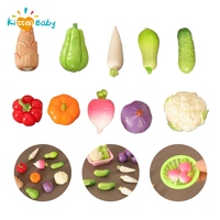 10Pcs/Set Dollhouse Simulation Vegetable Basket Set Dollhouse Vegetables Decoration Dolls House Miniature Kitchen Play Toys