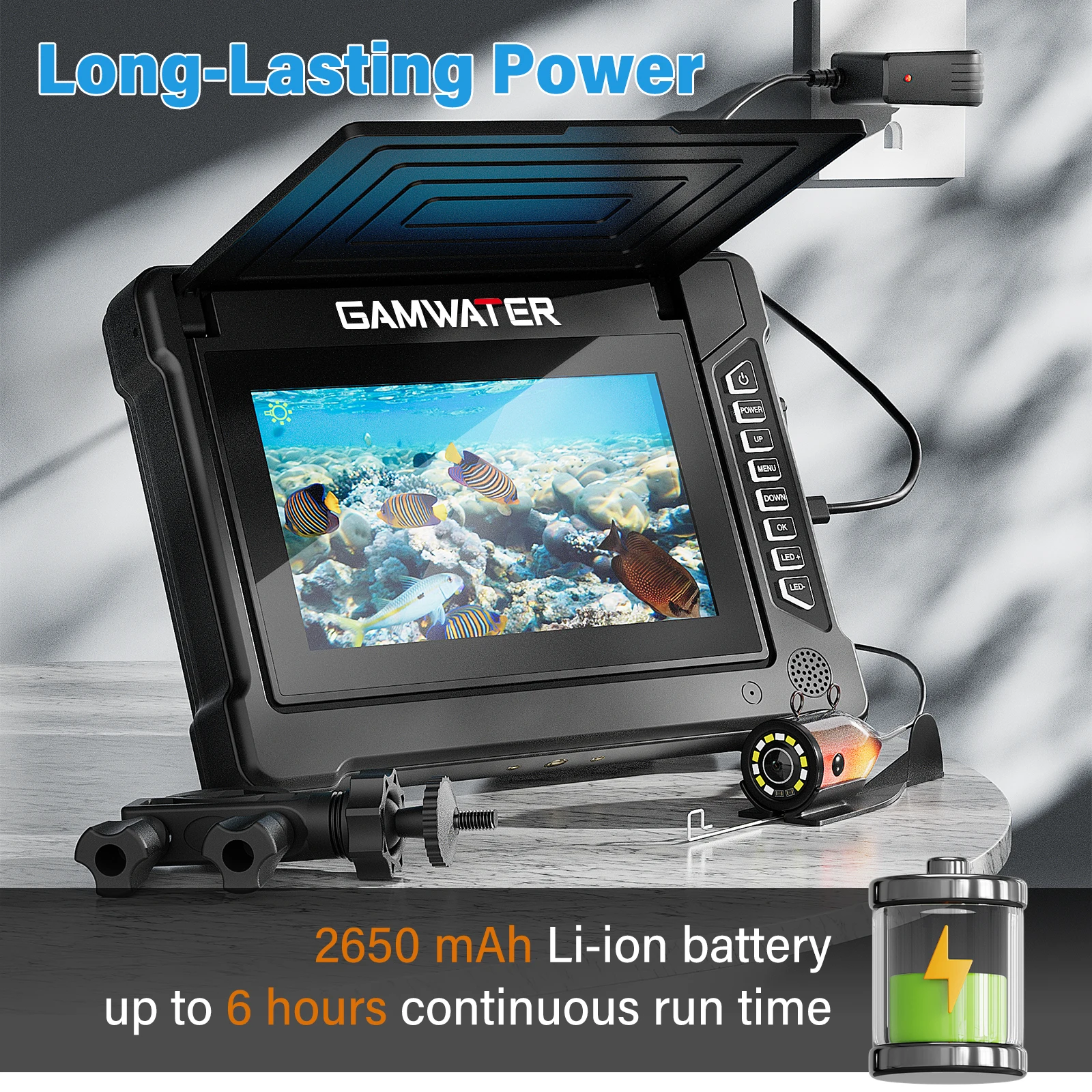 

7" Inch Fish Finder Underwater Fishing Camera 15/30/50M 1200TVL 6pcs White LEDs + 6pcs Infrared Lamp For Ice/Sea/River Fishing