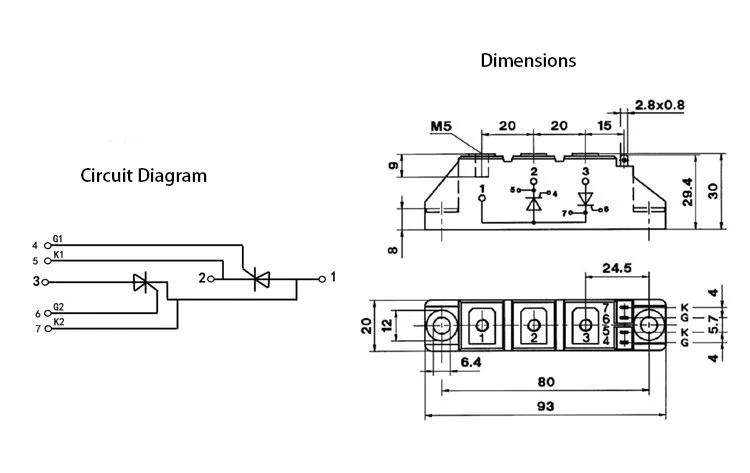 Thyristor Module SKKT106/16E 57/16E Power voltage regulation SKKH106A Thyristor 162A soft start