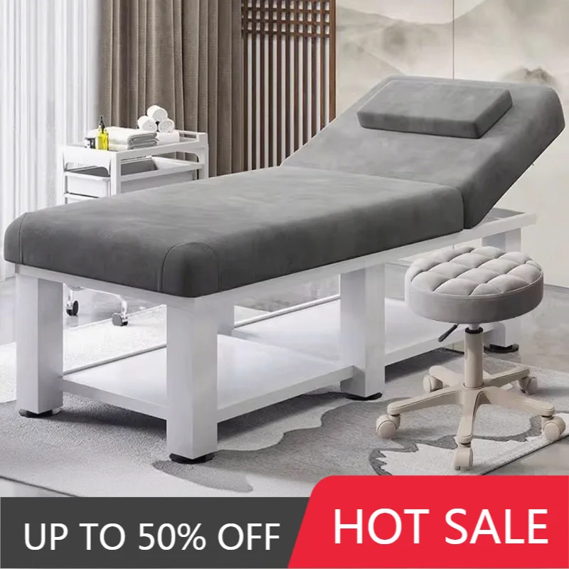 Professional Solid Wood Massage Table Spa Bed Heavy Duty Therapy Treatment Beauty Salon Lash Tattoo Chair Stationary