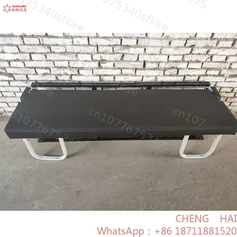 Customized AutoLiuMa Wall-Mounted Foldable Van Bench Seat Flip-Up Design Commander Vehicles Ambulance Trailers Durable Leather P