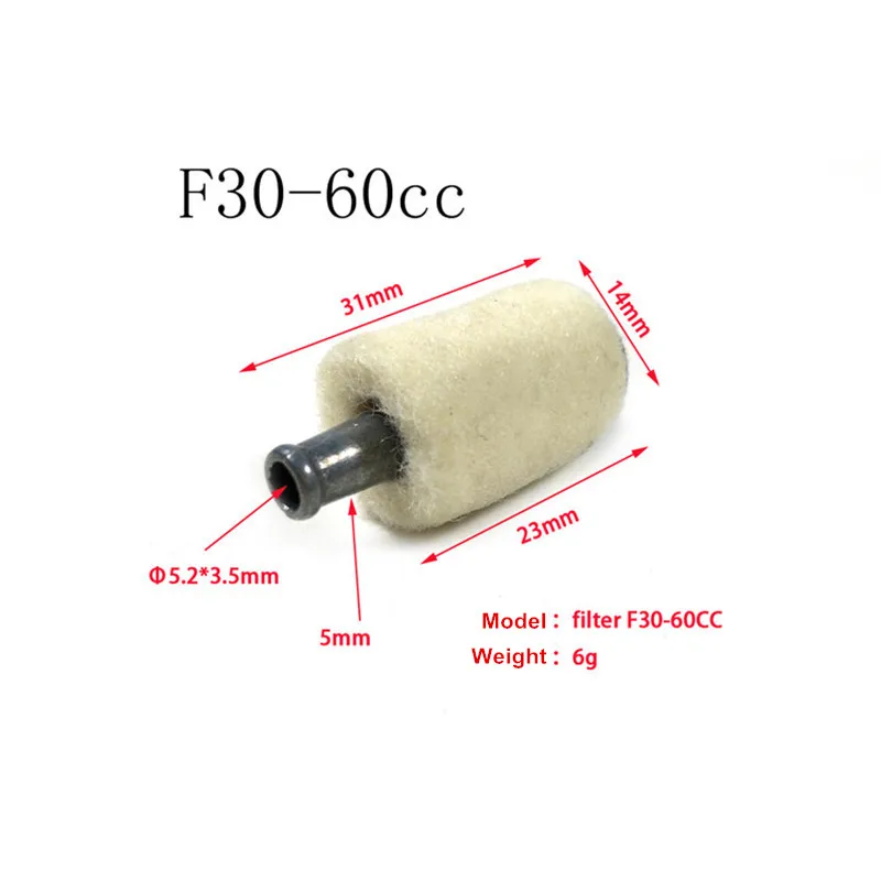 1 filtro de tanque de combustible 30-80CC avión