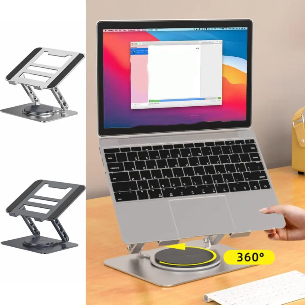 

360° Rotation Rotatable Tablet Stand Heat Dissipation Adjustable Tablet Holder Foldable Anti Slip Tablet Phone Metal Bracket