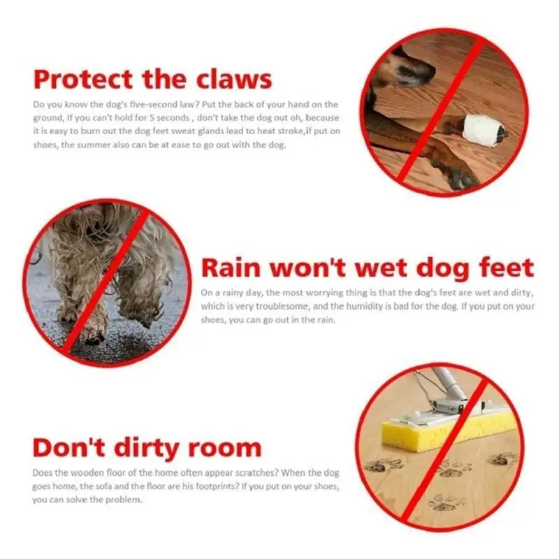 Waterproof Pet Dog Shoes Convenient Boots Household Chihuahua Non-slip Rain Boots Not Wet Feet Nylon Cloth Puppy Pet Boots