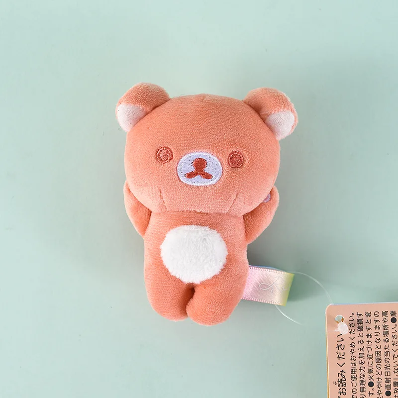 Kawaii Rilakkuma Regenbogen Plüsch Stofftiere Mini Rucksack Anhänger Cartoon Freunde Kreative Geburtstag Geschenk Schlüsselbund Zubehör