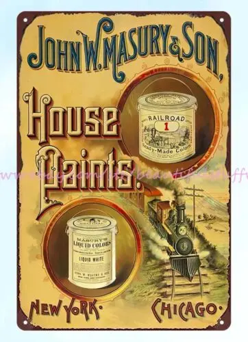 buy wall decor John Masury Son's House Paints metal tin sign