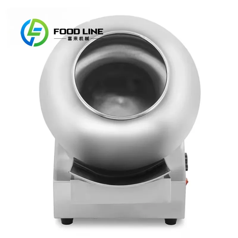 Bubble Gum peanuts Chocolate Beans Coating Pan Coffee Candy Color Coating Machine Gummy Oil Wax Polish Pan
