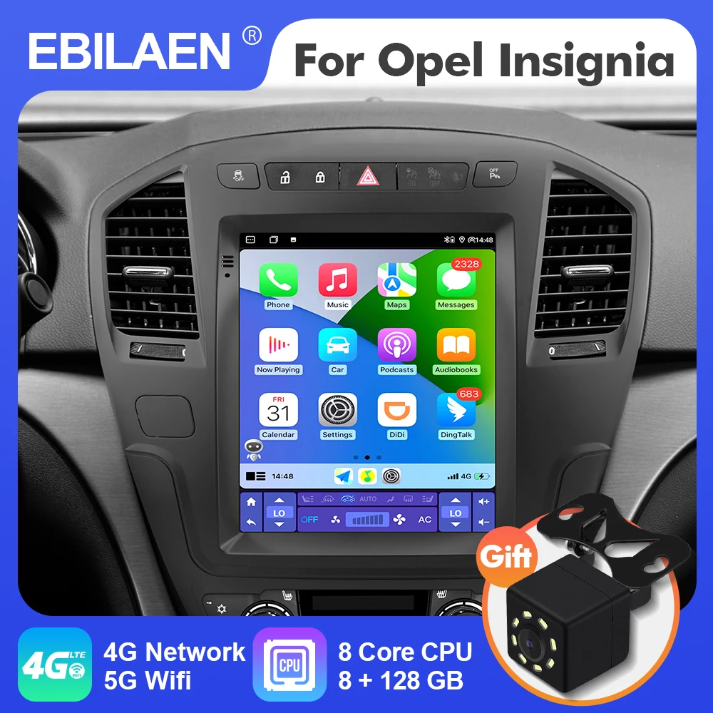 

Автомагнитола EBILAEN на Android 12, мультимедийный плеер для Opel Insignia Buick Regal 2009-2013, навигация Carplay, Bluetooth, 4G