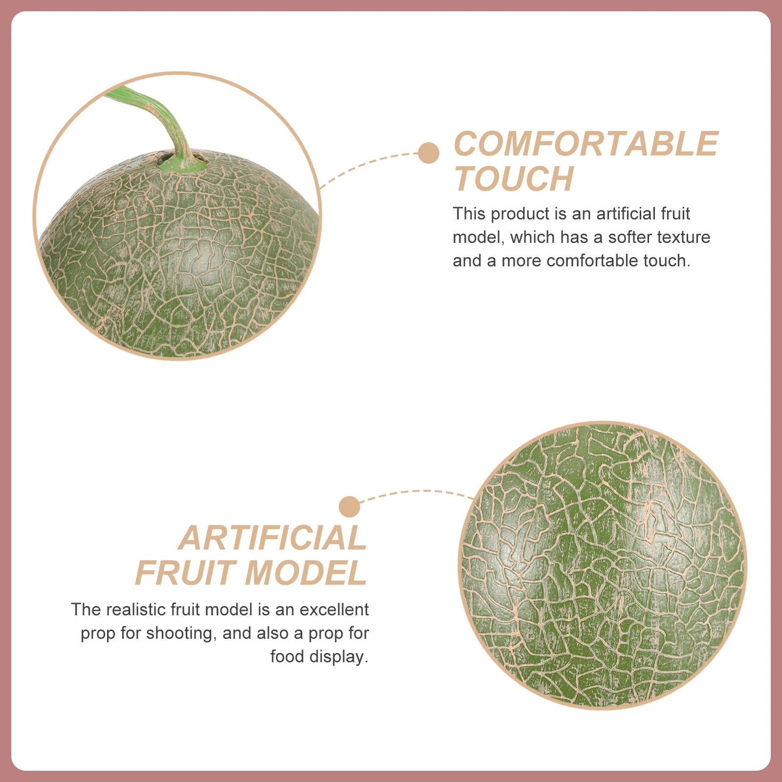 

Realistic Fake Cantaloupe Simulation Fruit For Photography Props Decor Shopwindow Adornment Artificial Fruit Decor