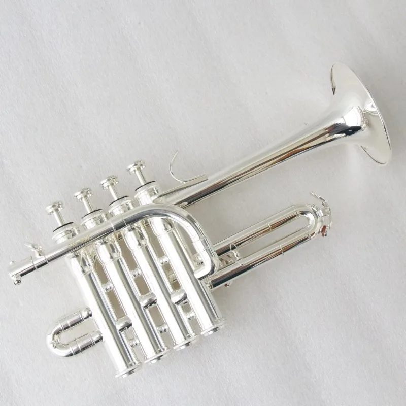 Chinese good workmanship silver plated  professional Bb/A key piccolo