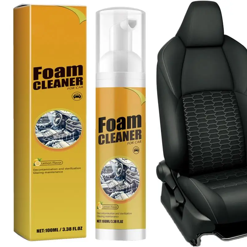 

Auto Foam Cleaner Stain Remover Car Detailer Spray Foam Cleaner Long-Lasting Automotive Interior Cleaner For Rubber Metal Fabric