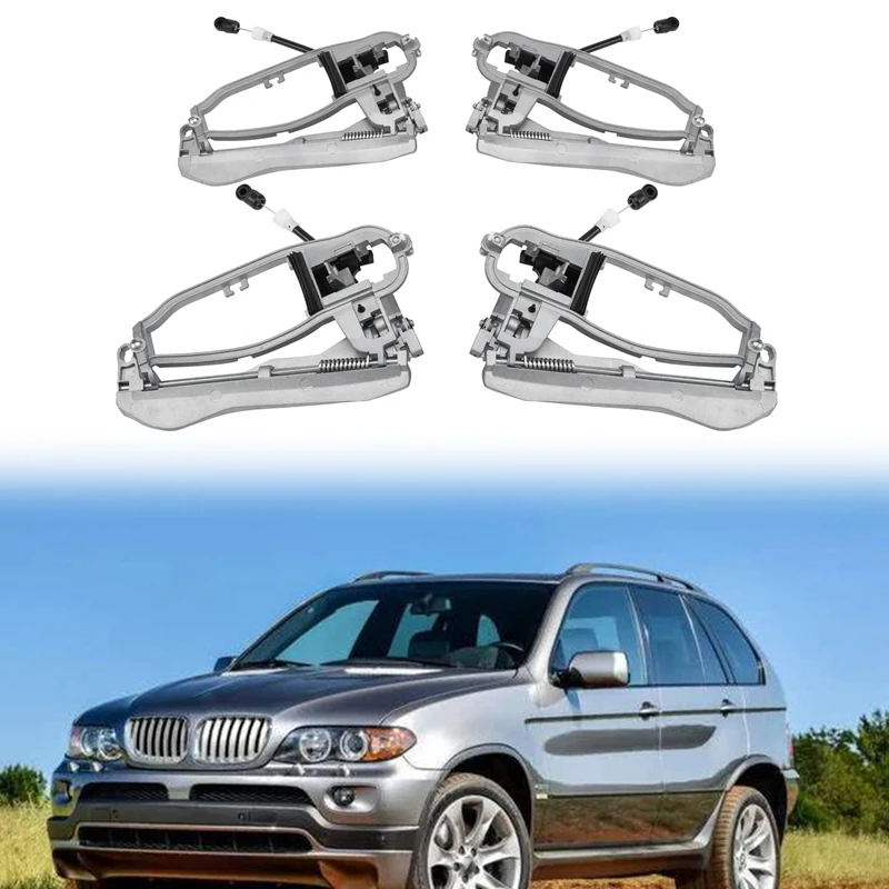 Car Inside Outside Front Left Right Door Handle Bracket For-BMW X5 E53 Kit 51218243615 51218243616 51228243635 51228243636