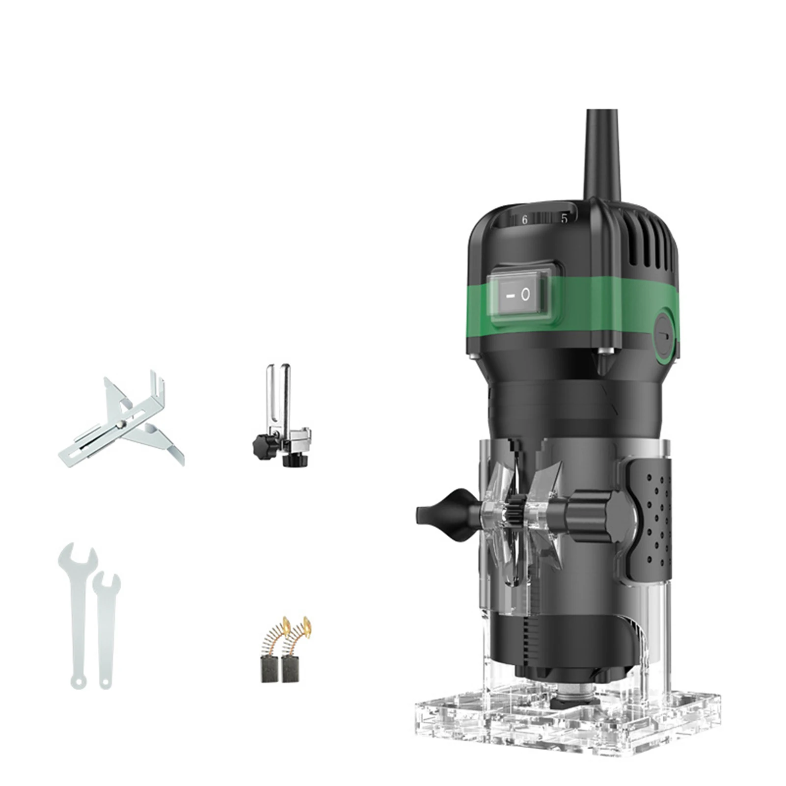 

Wood Router Tool Electric Hand Trimmer 33000RPM 220V 800W 6.35mm Collets Woodworking Machine with EU US Plug Nylon Steel