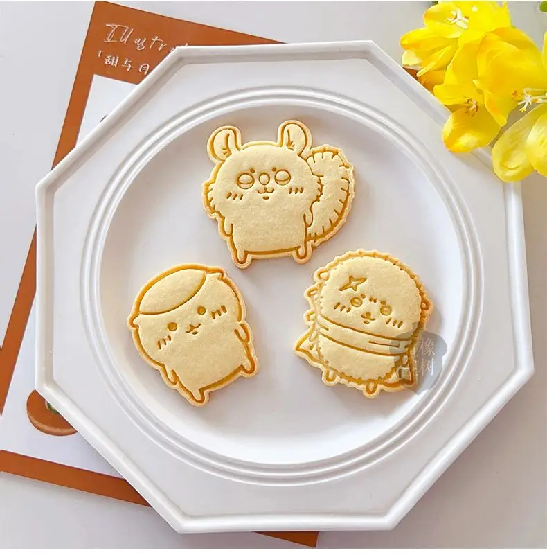 Kawaii Chiikawa Usagi Cake Cookie Cutter Set Kawaii Hachiware Diy 3D Baking Mould Baking Pastry Tools Kitchen Accessories Gifts view 5