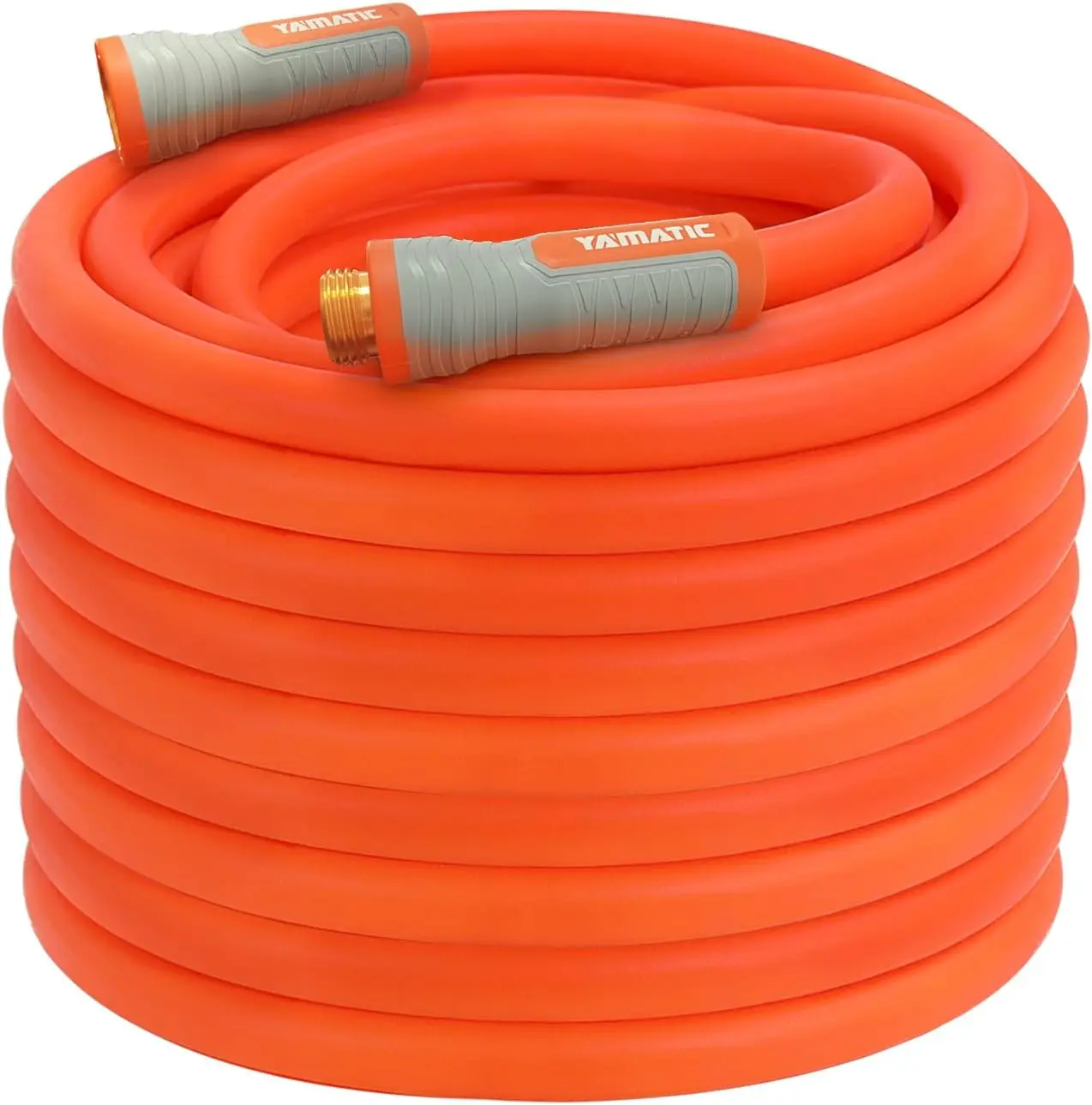 

Heavy Duty 5/8 in x 100 ft Garden Hose, Super Flexible Lightweight, 360° Rotating Connector, 600 PSI Burst, Solid Brass Fittings