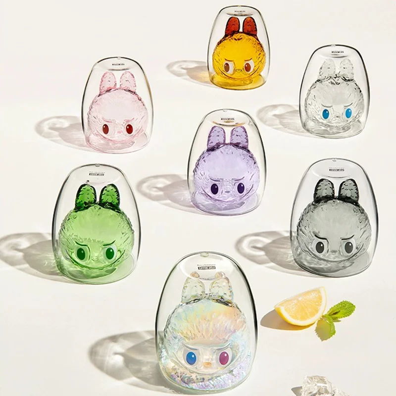 

Creature Double Wall Glass Cup Set - Cute Monster Theme Insulated Tumbler with Blind Box Surprise, Collectible Drinkware Gift