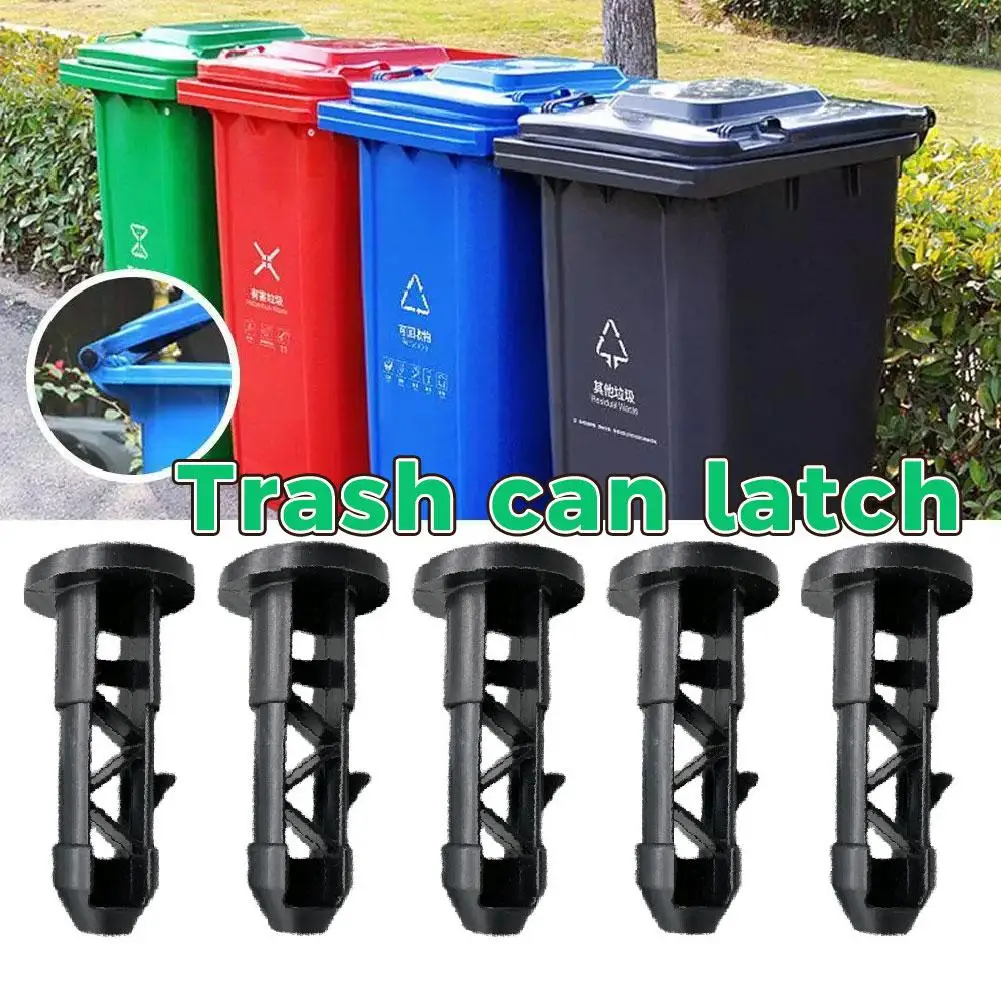 2/4/6/10pcs Trash Can Lid Latch Dustbin Cover Latches Plastic Plugs Trashcan Link Buckles Outdoor Bins For 240 Liter Househ U1D8