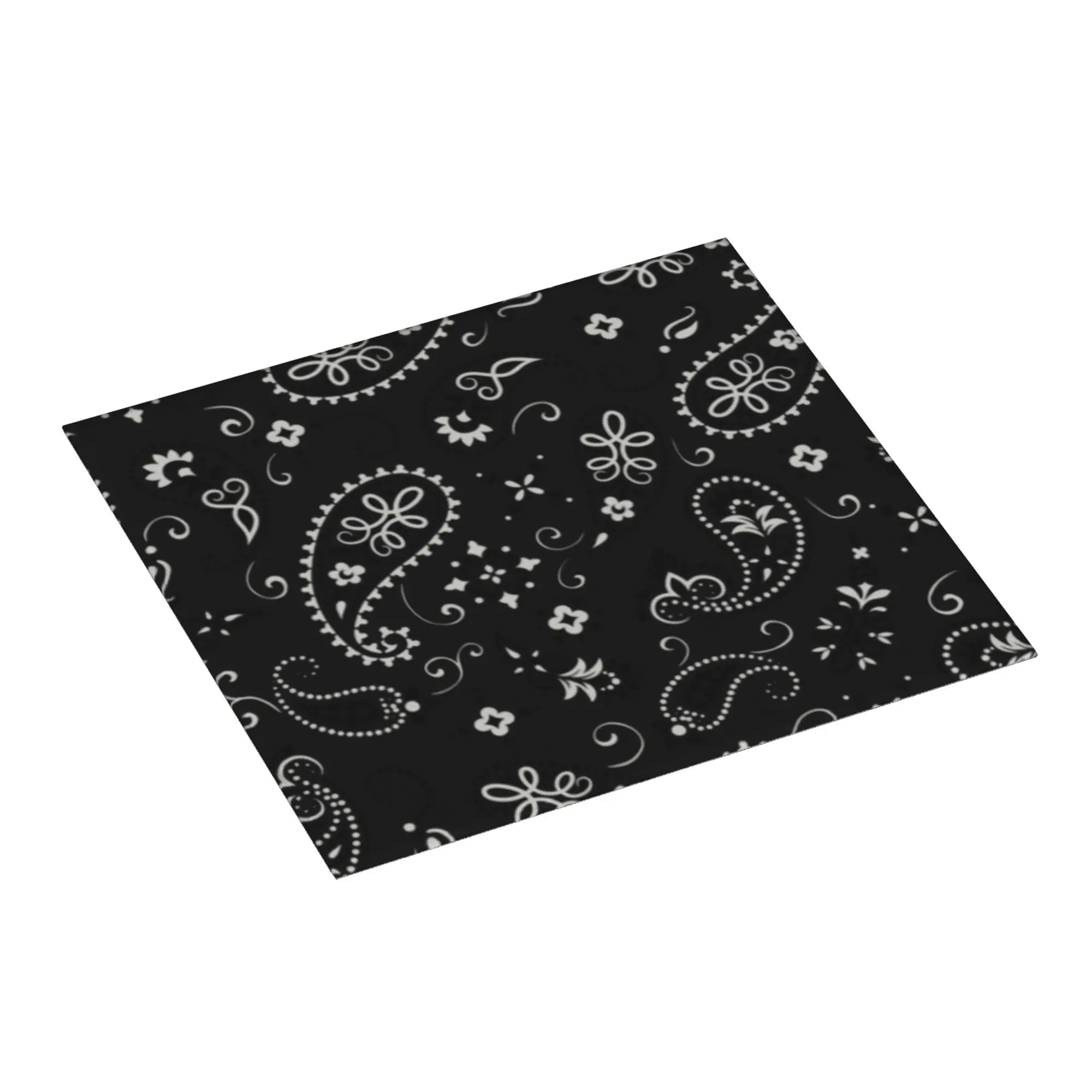 Drying Mat For Kitchen Black Bandana Barware Tableware Oil Proof Paisley Western Cowboy Outlaw Washable Kitchen Sink Drying Pad