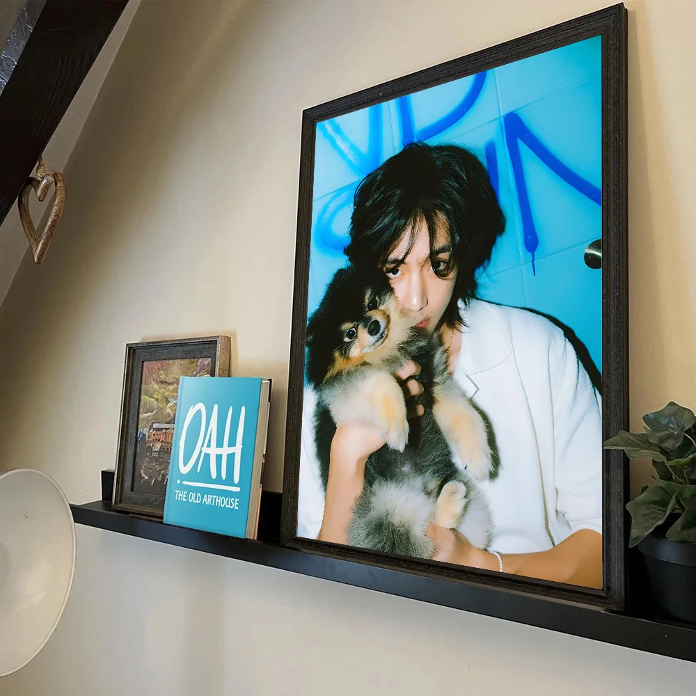 1 قطعة كيم تاي هيونغ الخامس ملصق ذاتية اللصق الفن مقاوم للماء ورقة ملصق مقهى بار غرفة جدار ديكور