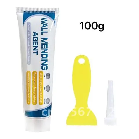 Quick-Drying Wall Holes Cracks Repair Cream Set with Scraper Board Discharge Nozzle Mould-Proof Wall Mending Agent