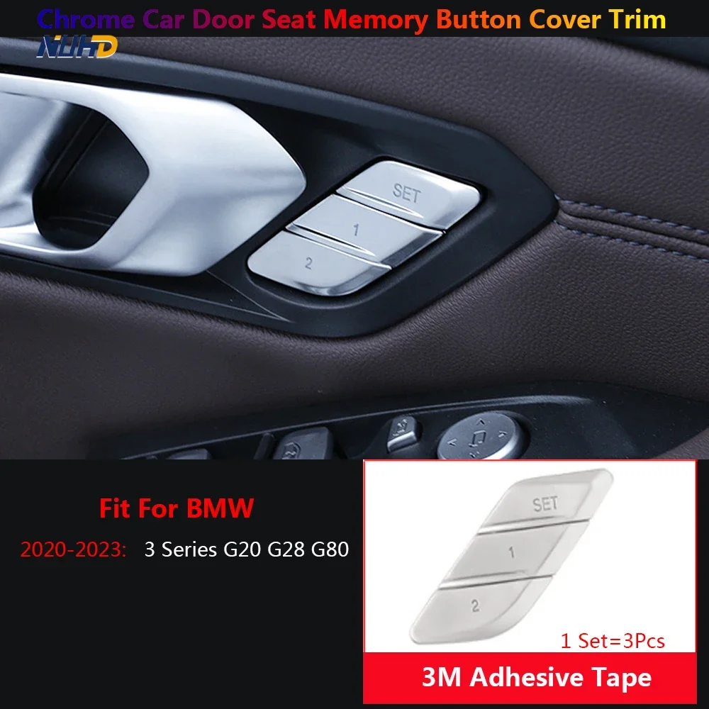 

Car Door Lock Seat Memory Switch Button Cover Trim Patch For BMW 3 Series G20 G28 G80 Interior Stickers Decoration Accessories