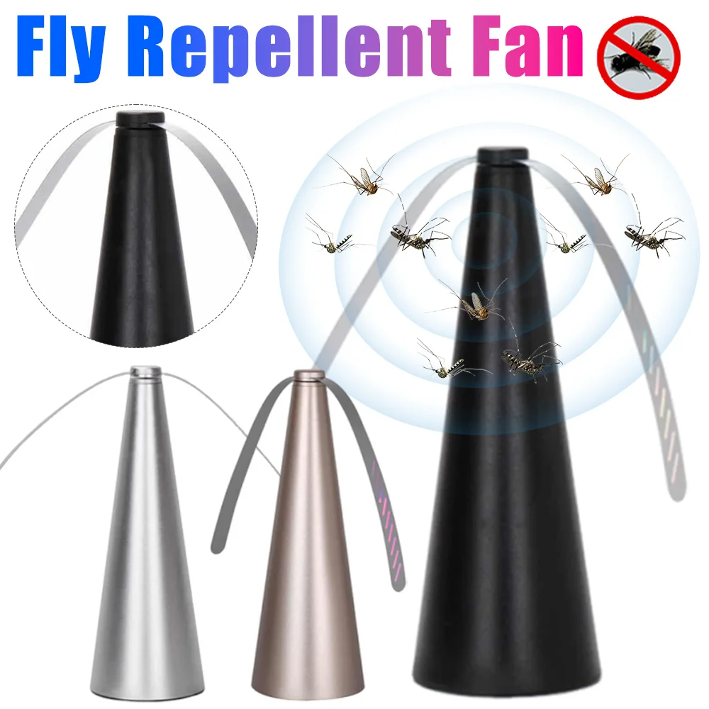 

1/2PCS Fly Repellent Fan Mosquito Bug Repeller Fan Pest Repellent Table Fan Battery/USB Powered Pest Control Keep Flies Away