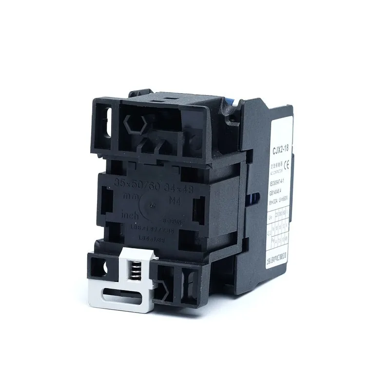 CJX2-1810 LC1 AC Contactor 18A 3 Phase 3-Pole NO Coil Voltage 380V 220V 110V 36V 24V 50/60Hz Din Rail Mounted 3P+1NO Normal Open