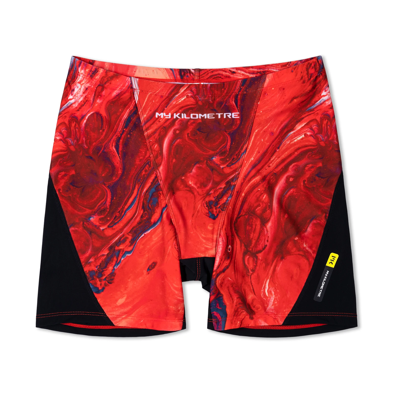 MY KILOMETRE Herren sportliches Bein mit quadratischem Bein Schwimmen Jammers Lavarot Langlebig Training Splice-Badeanzug Sportliche Bademode Badehose – Detail 4
