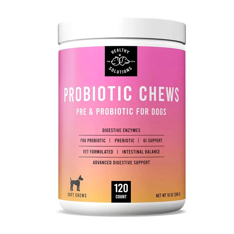 

Healthy Solutions Dog Probiotics and Digestion Enzymes Balance, 120 Soft Chews, USA