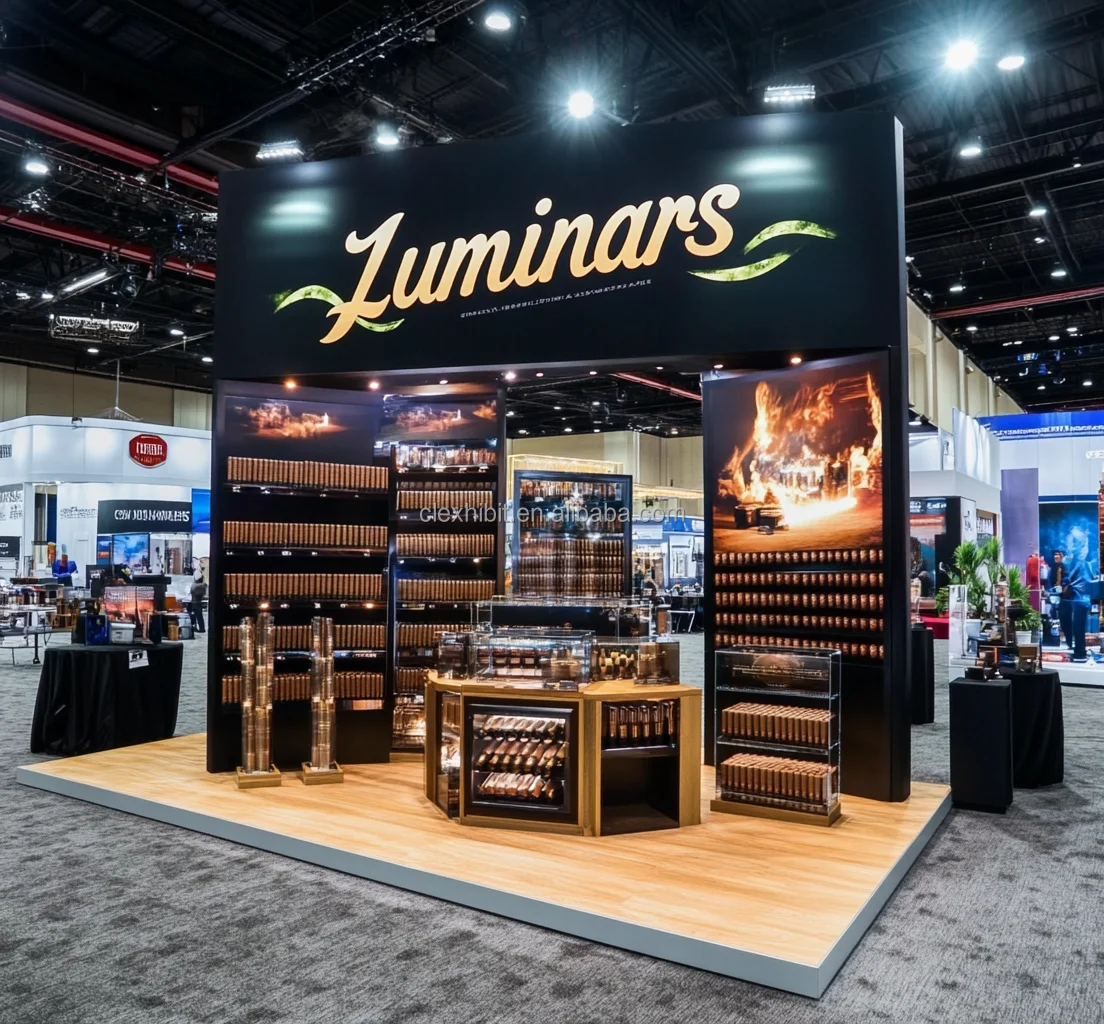 10x10 modular retroiluminado armários de monitor de feiras de comércio pendurado banner pca cabine de exposição design para cabine de exibição de feiras de comércio