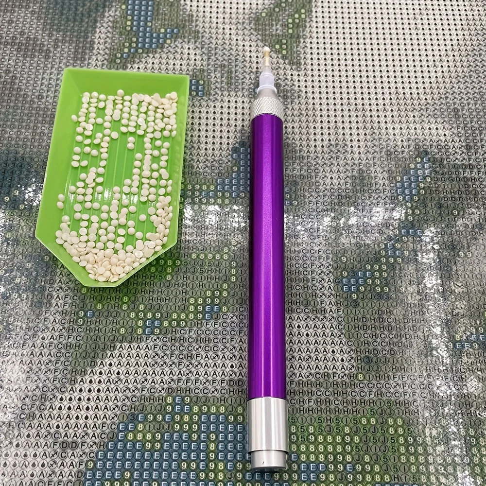 1pc Purple Diamond Painting Tool Lighting Point Pen 1 Head Diamond Pens No Battery 5D Painting Diamonds Moasic Accessories