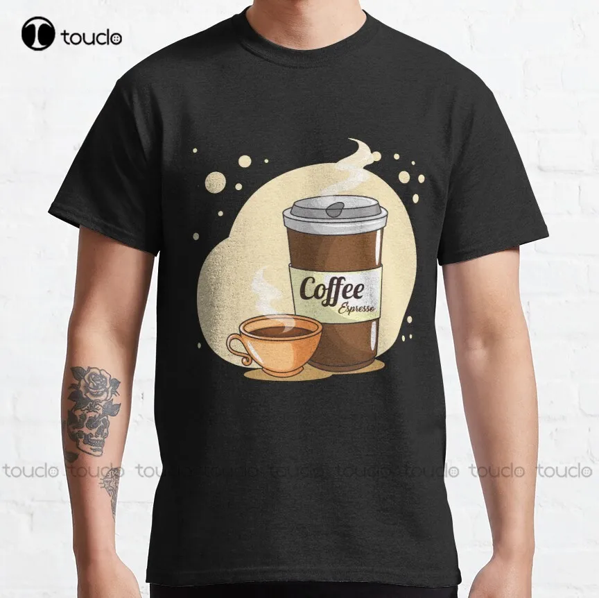 Cute Take It Away Coffee Designs Classic T-Shirt Mens Tshirts Short Sleeve Custom Aldult Teen Unisex Digital Printing Tee Shirts