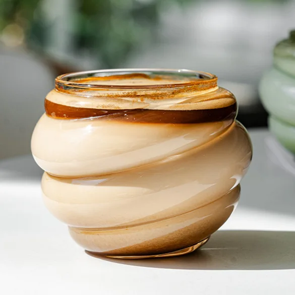 Vidrio en espiral de alto borosilicato para el hogar, gran capacidad, hielo, latte americano, resistente al agua, transparente, 2 uds.