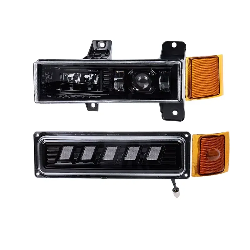Led Headlights Bumper Corner Lamps for Chevy C1500/C2500 Suburban 1994-1999 Assembly 12V High / Low Beam Lights