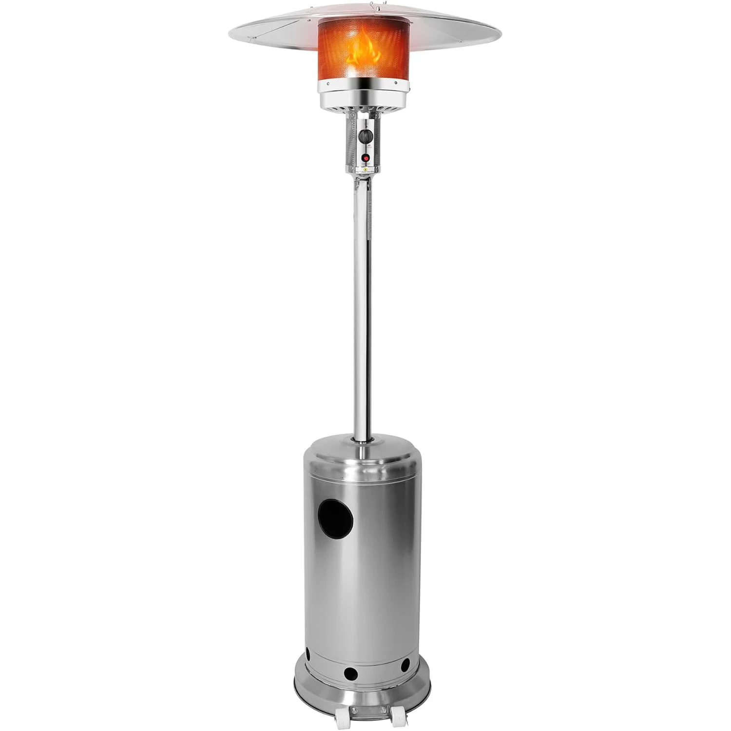 Outdoor Patio Heater Standing Gas LP Propane Heater with Wheels 87 Inches Tall 36000 BTU for Commercial & Residential Courtyard