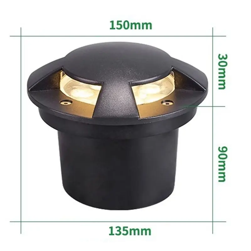 ABWP-For Outdoor Garden Path Floor Waterproof LED Underground Light 12W For Outdoor Yard Spot Landscape Double-Sided Light