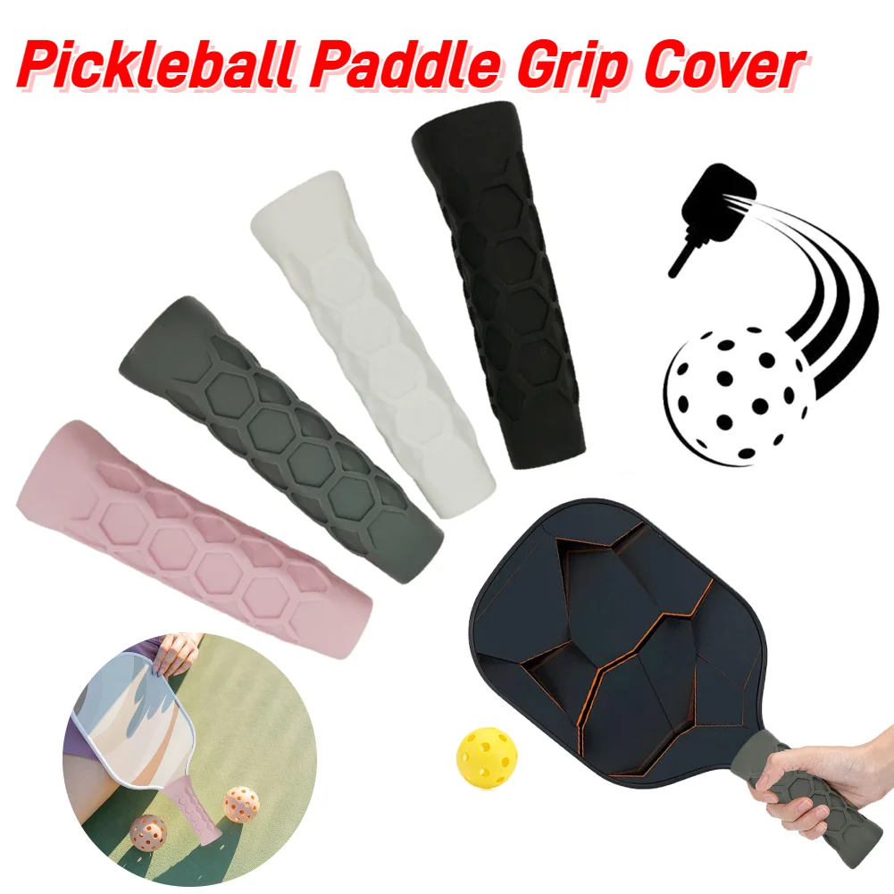 Silicone Pickleball Paddle Grip Cover Non-Slip Pickleball Racket Handle Sleeve Pickleball Racket Overgrip for Enhanced Control