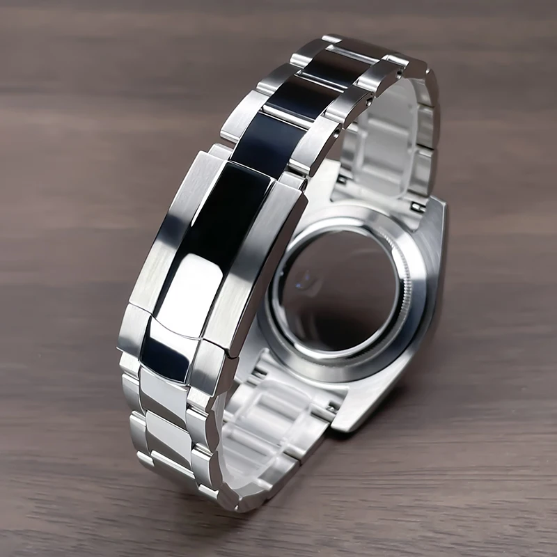 39mm Flat Bezel NH35 Case Sapphire Glass Stainless Steel Case for Seik Mod Replacemet Parts Fit Nh35 Nh36 Movement Watch Cases