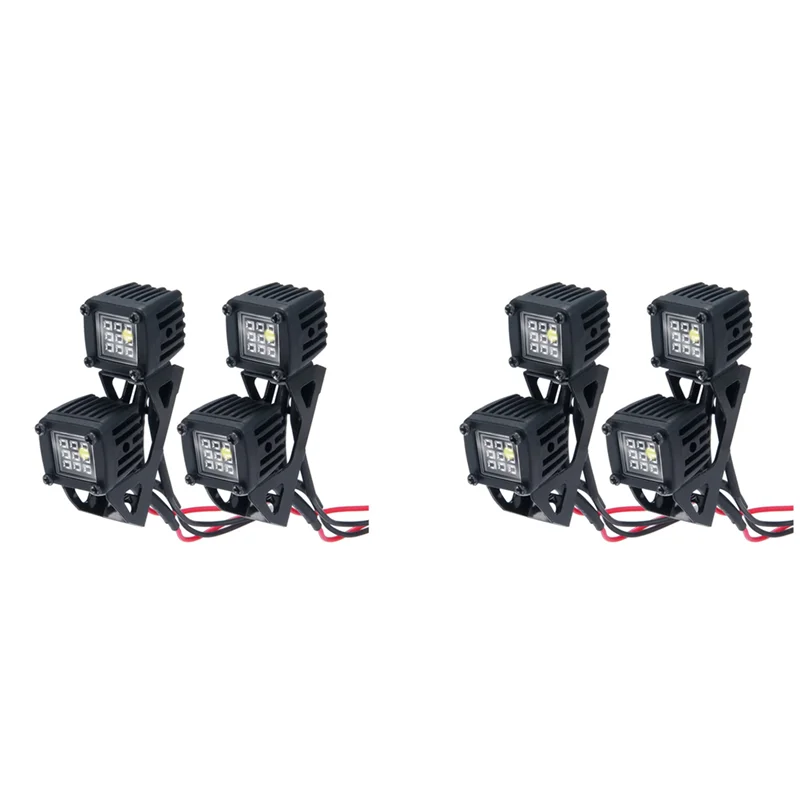 B05C-4X faróis modificados luzes superiores do carro luzes para axial scx10 jeep traxxas trx4 trx6 1/10, c preto