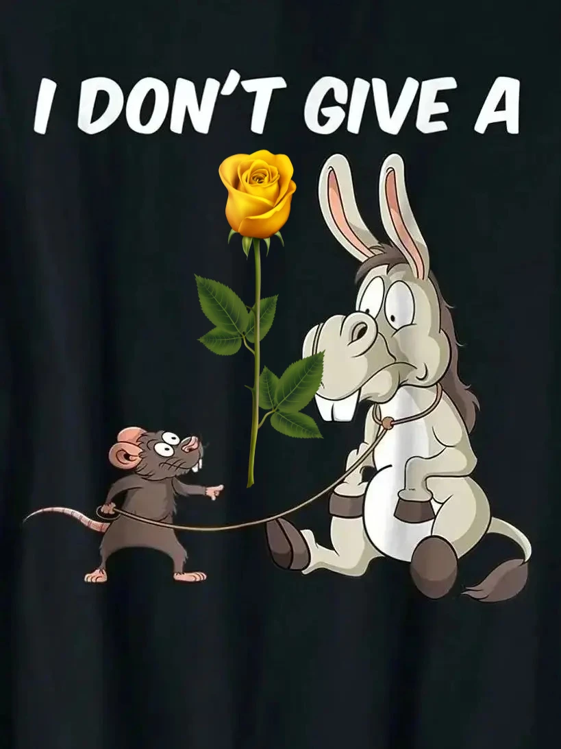 Pun Shirts - I Dont Give A Rats Ass Vintage Gift T-Shirt 100% Cotton O-Neck Summer Short Sleeve Casual Mens T-shirt Size S-3XL