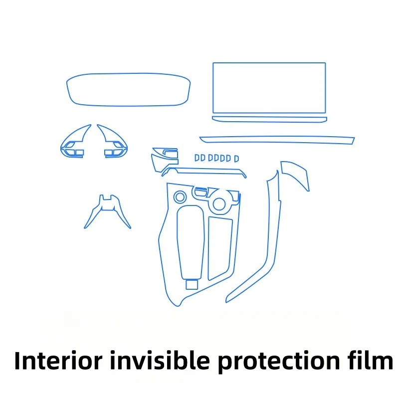 For 22-24 Peugeot 5008/408 screen protector interior protection film center console decorative sticker