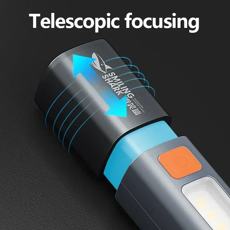 USB Rechargeable Flashlight Portable Emergency Lights Waterproof Torch Super Bright Flashlights for Camping Hiking Adventure