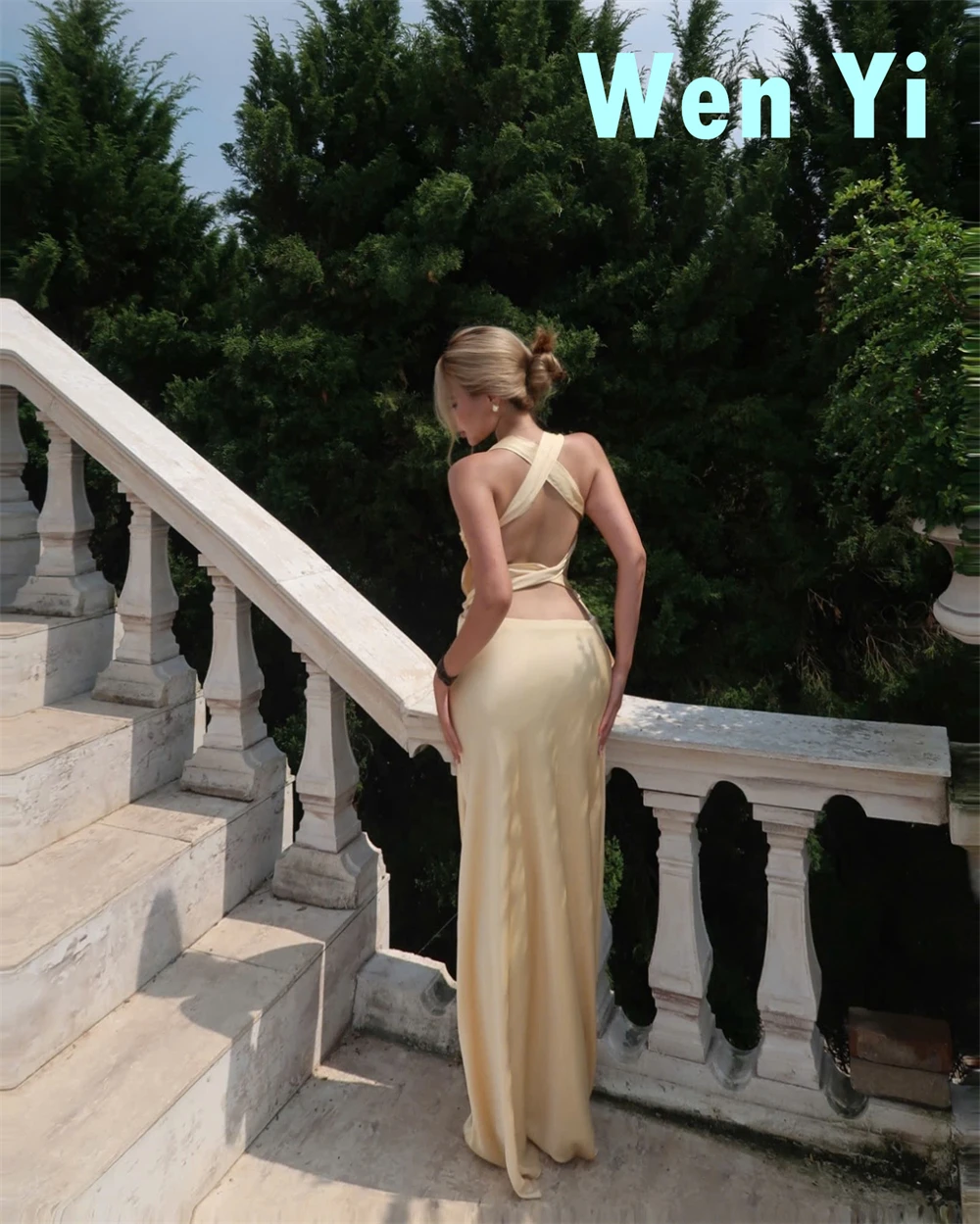 Robes de soirée en Satin Champagne délicates personnalisées, robe de bal sans bretelles de haute qualité, taille personnalisée