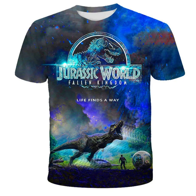 Kids Dinosaur T-Shirt for Children's Children Girls Boy Jurassic World Dominion Print TShirt Child Cartoon Tops Clothing Clothes