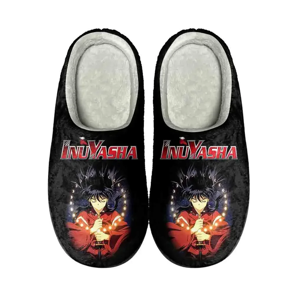 Anime Inuyasha Kikyō Home Cotton Custom Slippers High Quality Mens Womens Plush Fashion Casual Keep Warm Shoes Thermal Slipper
