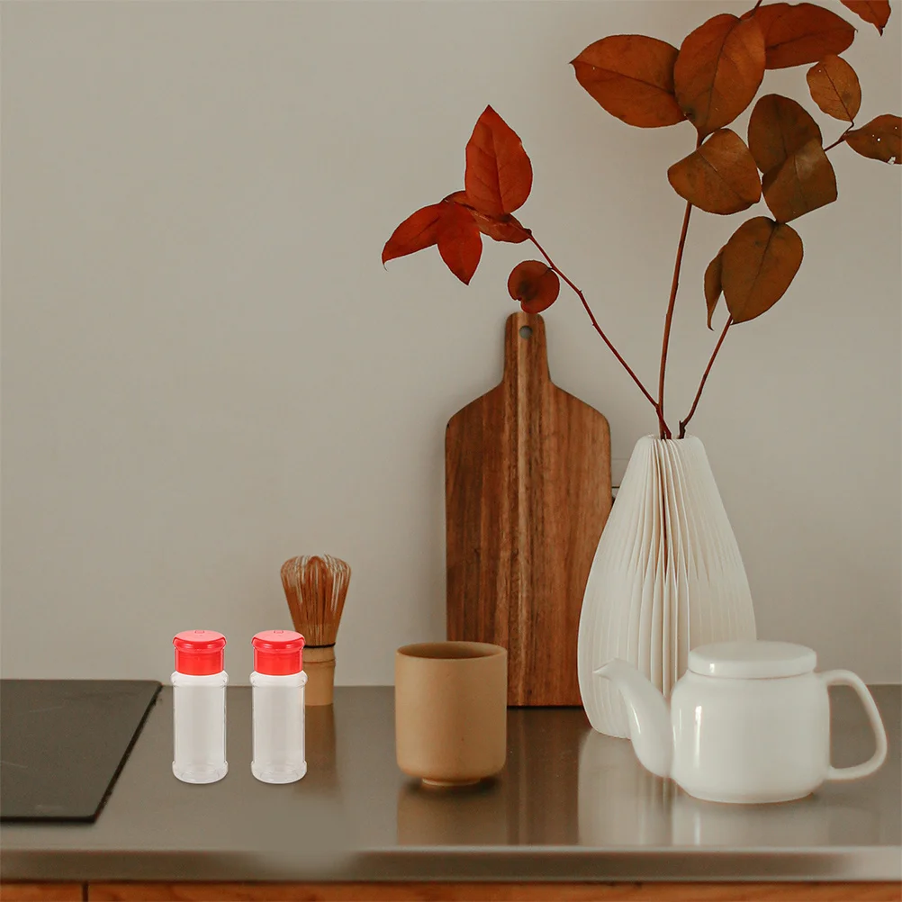 

24cs Clear Pet Plastic Spice Jars Seasoning Containers Leakproof Freshness Seal Spices Storage Bulk Set