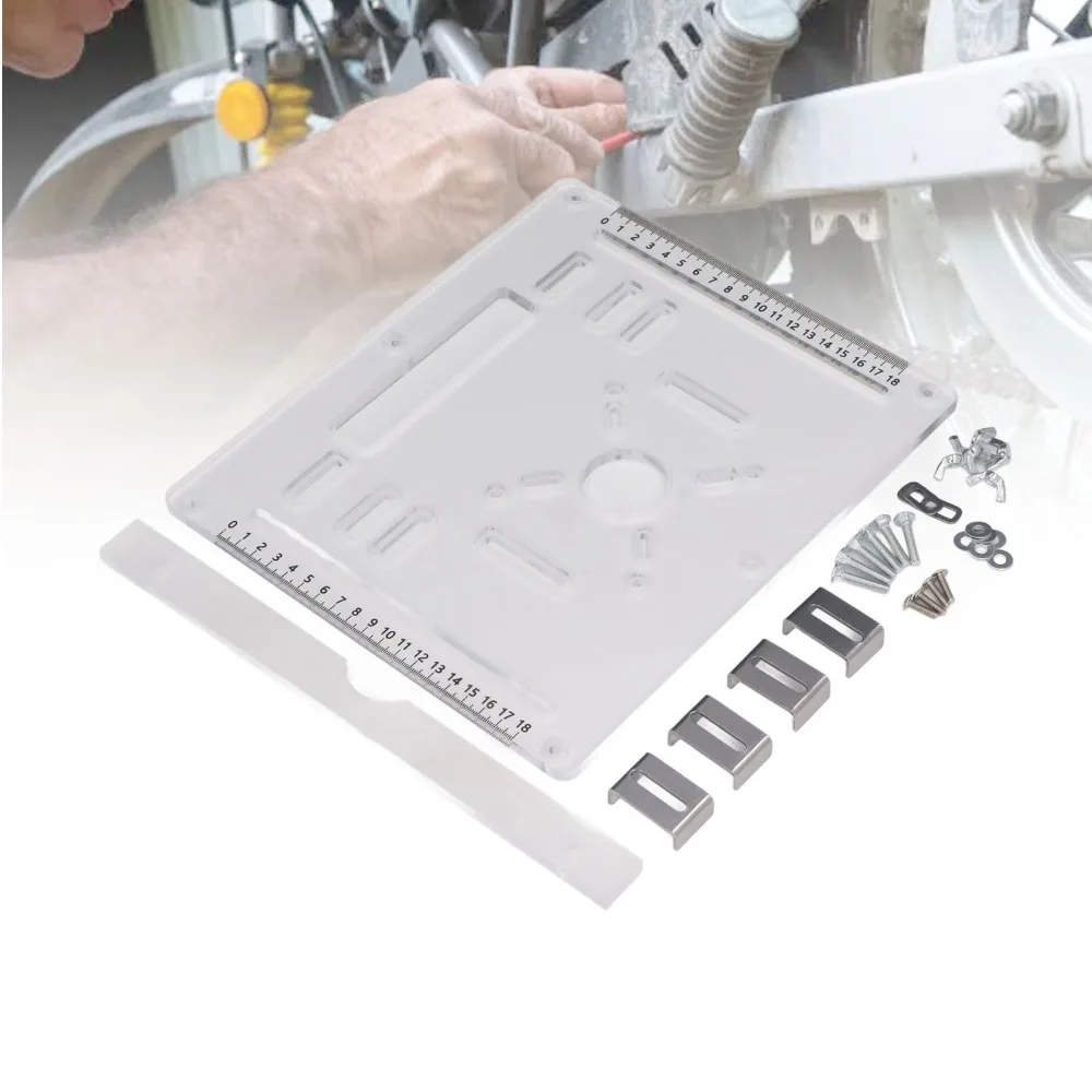 Transparent Acrylic Base Plate 4 Inch Adjustable Cutting Machine Plate Clear Versatile Woodworking Insert Plate Woodworking