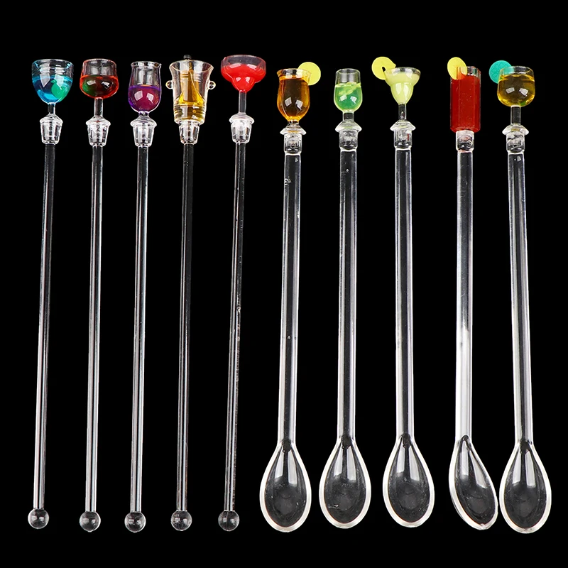 1PC 23cm Acrylic Cocktail Swizzle Sticks Stirrer Coffee/Wine/Drink Muddler Puddler Party Kitchen KTV BAR Accessories Decor